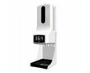 Dispenser Automatico Com Sensor Voz E Termômetro p/ Sabonete Álcool Em Gel Detergente